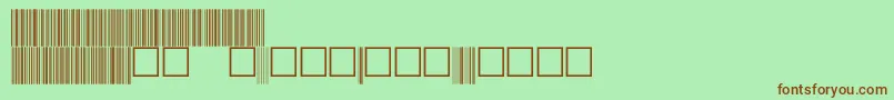 フォントV100029 – 緑の背景に茶色のフォント