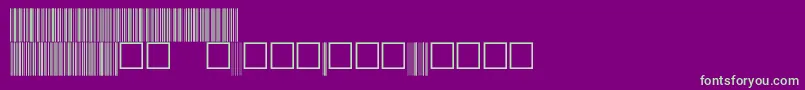 V100029-fontti – vihreät fontit violetilla taustalla