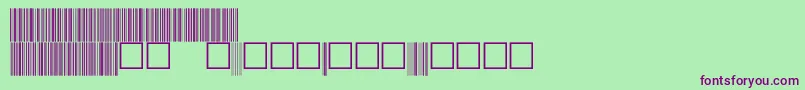 V100029-fontti – violetit fontit vihreällä taustalla