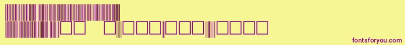 V100029-fontti – violetit fontit keltaisella taustalla