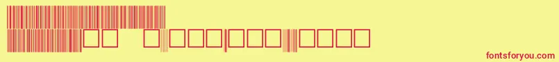 V100029-fontti – punaiset fontit keltaisella taustalla