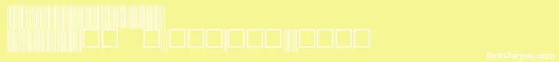 V100029-fontti – valkoiset fontit keltaisella taustalla
