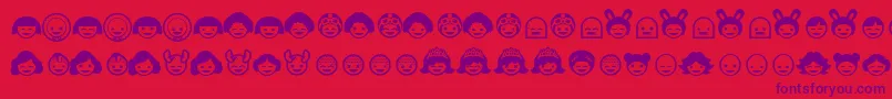 Skipop Font – Purple Fonts on Red Background
