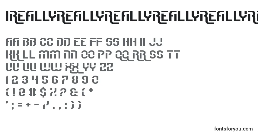 A fonte IReallyReallyReallyReallyReallyReallyLikeFonts – alfabeto, números, caracteres especiais