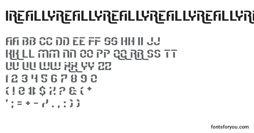 Fuente IReallyReallyReallyReallyReallyReallyLikeFonts - alfabeto, números, caracteres especiales