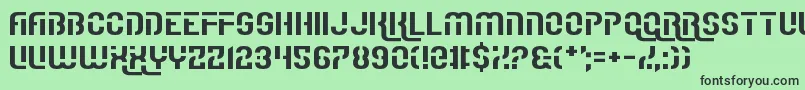 Czcionka IReallyReallyReallyReallyReallyReallyLikeFonts – czarne czcionki na zielonym tle