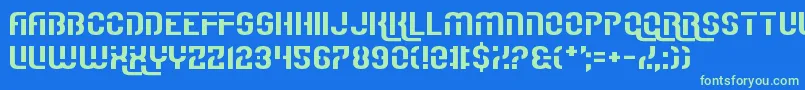 Czcionka IReallyReallyReallyReallyReallyReallyLikeFonts – zielone czcionki na niebieskim tle