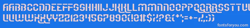 Fonte IReallyReallyReallyReallyReallyReallyLikeFonts – fontes rosa em um fundo azul