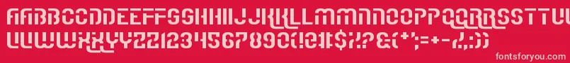 Czcionka IReallyReallyReallyReallyReallyReallyLikeFonts – różowe czcionki na czerwonym tle