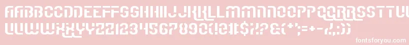 Fonte IReallyReallyReallyReallyReallyReallyLikeFonts – fontes brancas em um fundo rosa