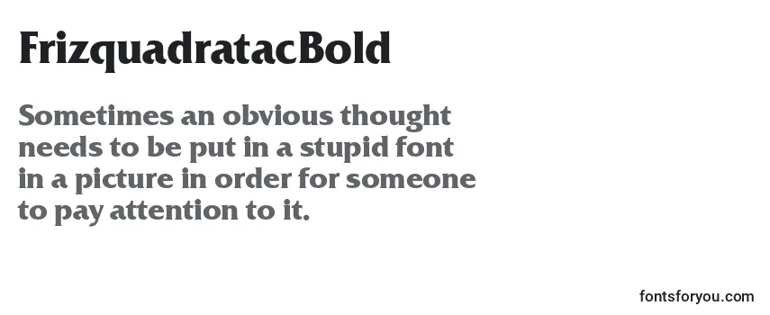 Review of the FrizquadratacBold Font
