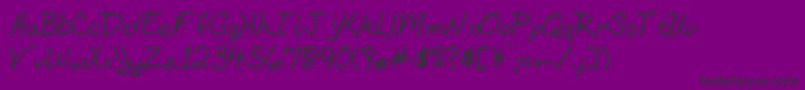 Fonte Bethhand – fontes pretas em um fundo violeta
