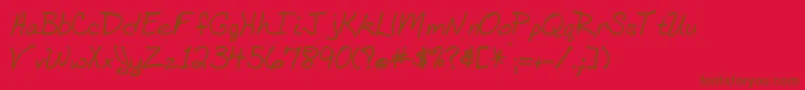 Шрифт Bethhand – коричневые шрифты на красном фоне
