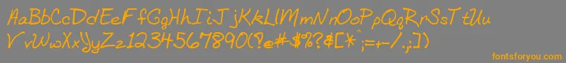 Bethhand Font – Orange Fonts on Gray Background