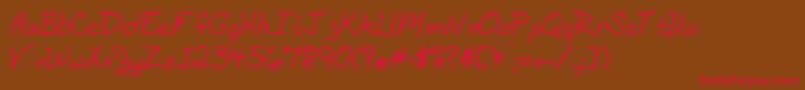 Bethhand Font – Red Fonts on Brown Background