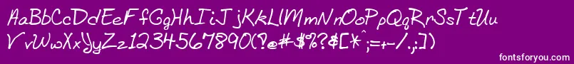 Bethhand Font – White Fonts on Purple Background