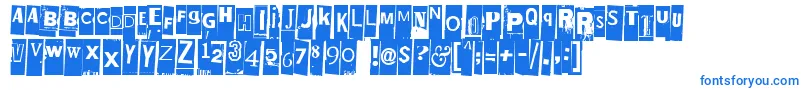 Шрифт Elletniin – синие шрифты