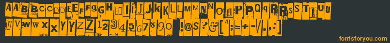 Elletniin Font – Orange Fonts on Black Background