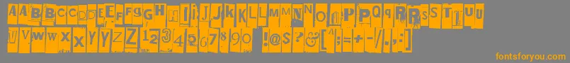 Elletniin-fontti – oranssit fontit harmaalla taustalla