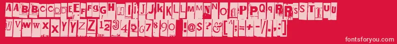 fuente Elletniin – Fuentes Rosadas Sobre Fondo Rojo