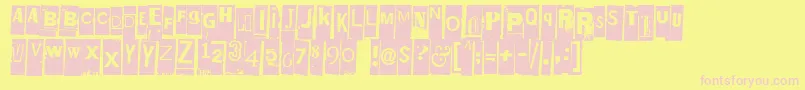 Elletniin Font – Pink Fonts on Yellow Background