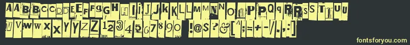 Elletniin Font – Yellow Fonts on Black Background