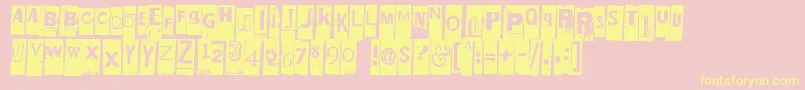 Elletniin Font – Yellow Fonts on Pink Background
