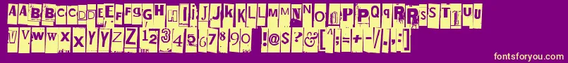 Elletniin Font – Yellow Fonts on Purple Background