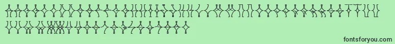 フォントNellyfrdNormal – 緑の背景に黒い文字