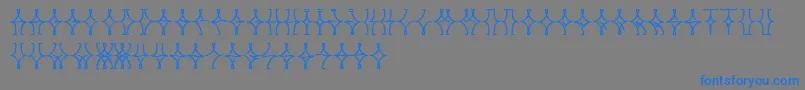 フォントNellyfrdNormal – 灰色の背景に青い文字