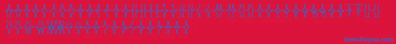 NellyfrdNormal Font – Blue Fonts on Red Background