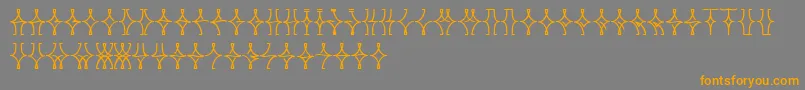 Шрифт NellyfrdNormal – оранжевые шрифты на сером фоне