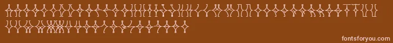 Шрифт NellyfrdNormal – розовые шрифты на коричневом фоне