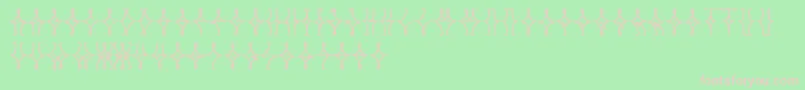 NellyfrdNormal Font – Pink Fonts on Green Background