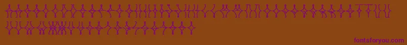 Шрифт NellyfrdNormal – фиолетовые шрифты на коричневом фоне