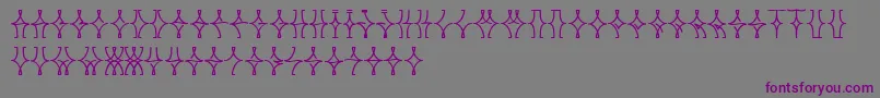 NellyfrdNormal-fontti – violetit fontit harmaalla taustalla