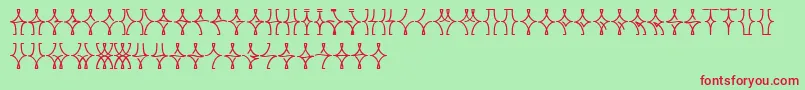 Шрифт NellyfrdNormal – красные шрифты на зелёном фоне