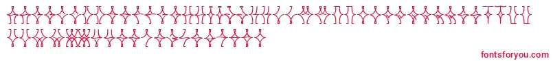 フォントNellyfrdNormal – 白い背景に赤い文字