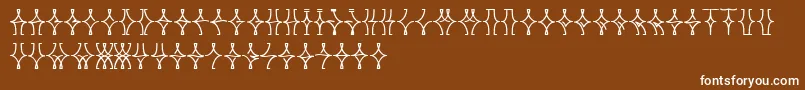 フォントNellyfrdNormal – 茶色の背景に白い文字