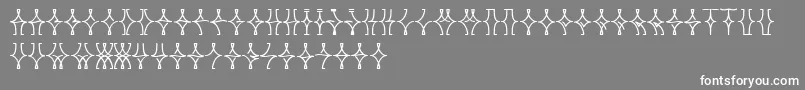 フォントNellyfrdNormal – 灰色の背景に白い文字