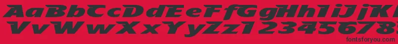 Tfavian Font – Black Fonts on Red Background