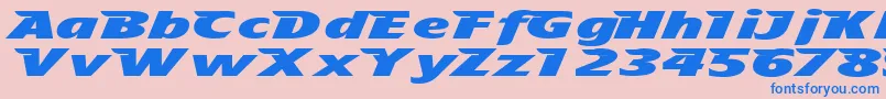 Tfavian Font – Blue Fonts on Pink Background
