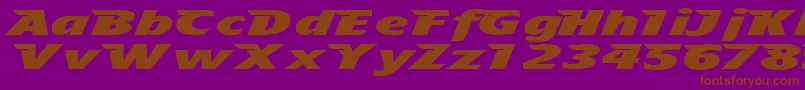 Tfavian Font – Brown Fonts on Purple Background