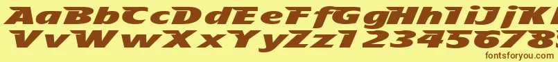 Tfavian Font – Brown Fonts on Yellow Background