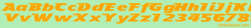 Шрифт Tfavian – оранжевые шрифты на зелёном фоне