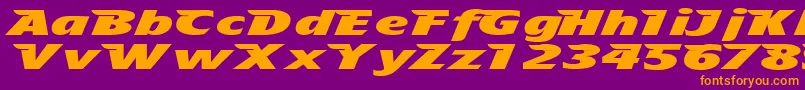 Tfavian Font – Orange Fonts on Purple Background