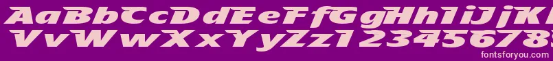 Tfavian Font – Pink Fonts on Purple Background