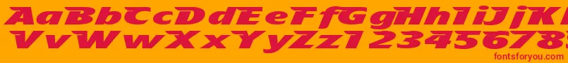 Tfavian Font – Red Fonts on Orange Background