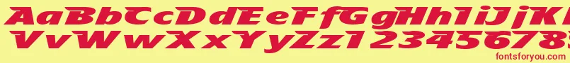 Tfavian Font – Red Fonts on Yellow Background