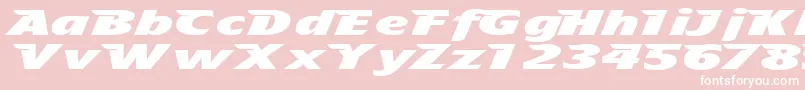 フォントTfavian – ピンクの背景に白い文字